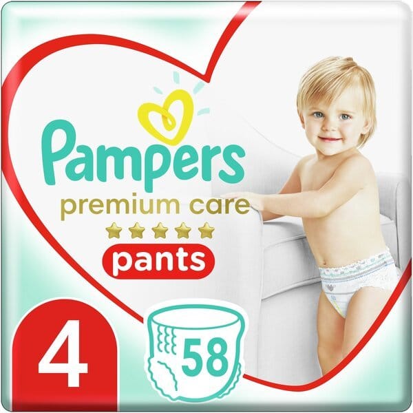 PAMPERS Дитячі одноразові трусики підгузневі Premium Care Pants Maxi (9-15 кг) Джамбо 58шт Відгуки