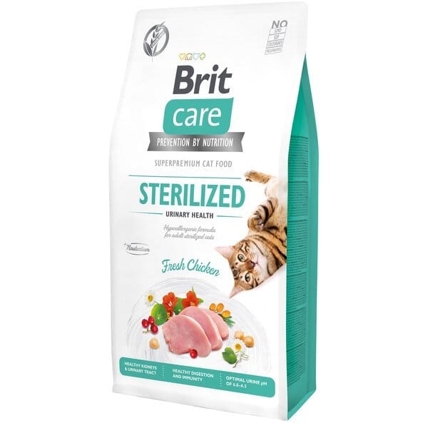 Сухий корм для стерилізованих котів Brit Care Cat GF Sterilized Urinary Health з куркою, 7кг Відгуки