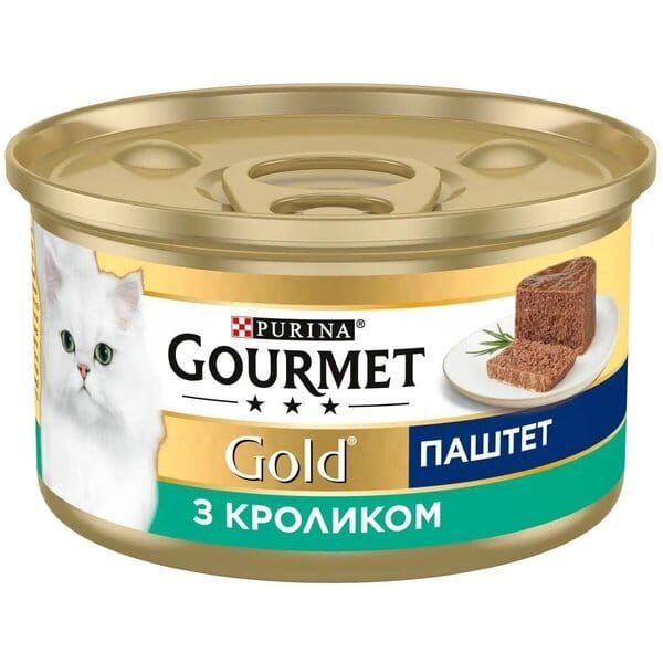 Вологий корм для кішок Gourmet Gold Паштет із кроликом 85 г  Відгуки