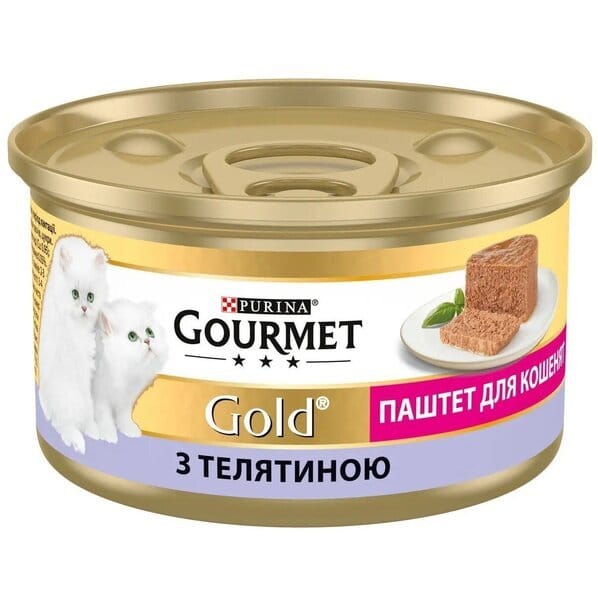 Вологий корм для кошенят Gourmet Gold Паштет з телятиною 85 г  Відгуки