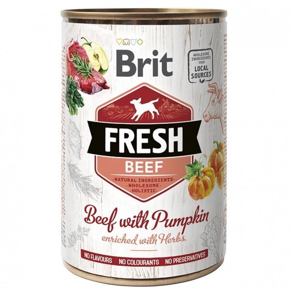Вологий корм для собак Brit Fresh Beef/Pumpkin 400г яловичина, гарбуз Відгуки
