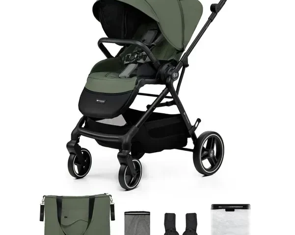 Коляска Kinderkraft Yoxi зеленого кольору та аксесуари з офіційного каталогу BIMBA