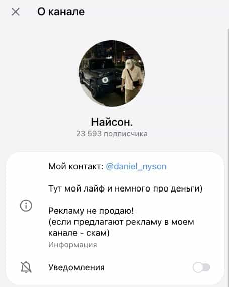 ⚠️ Отзывы о «Найсон. (@daniel_nyson)» МОШЕННИК и СКАМ!